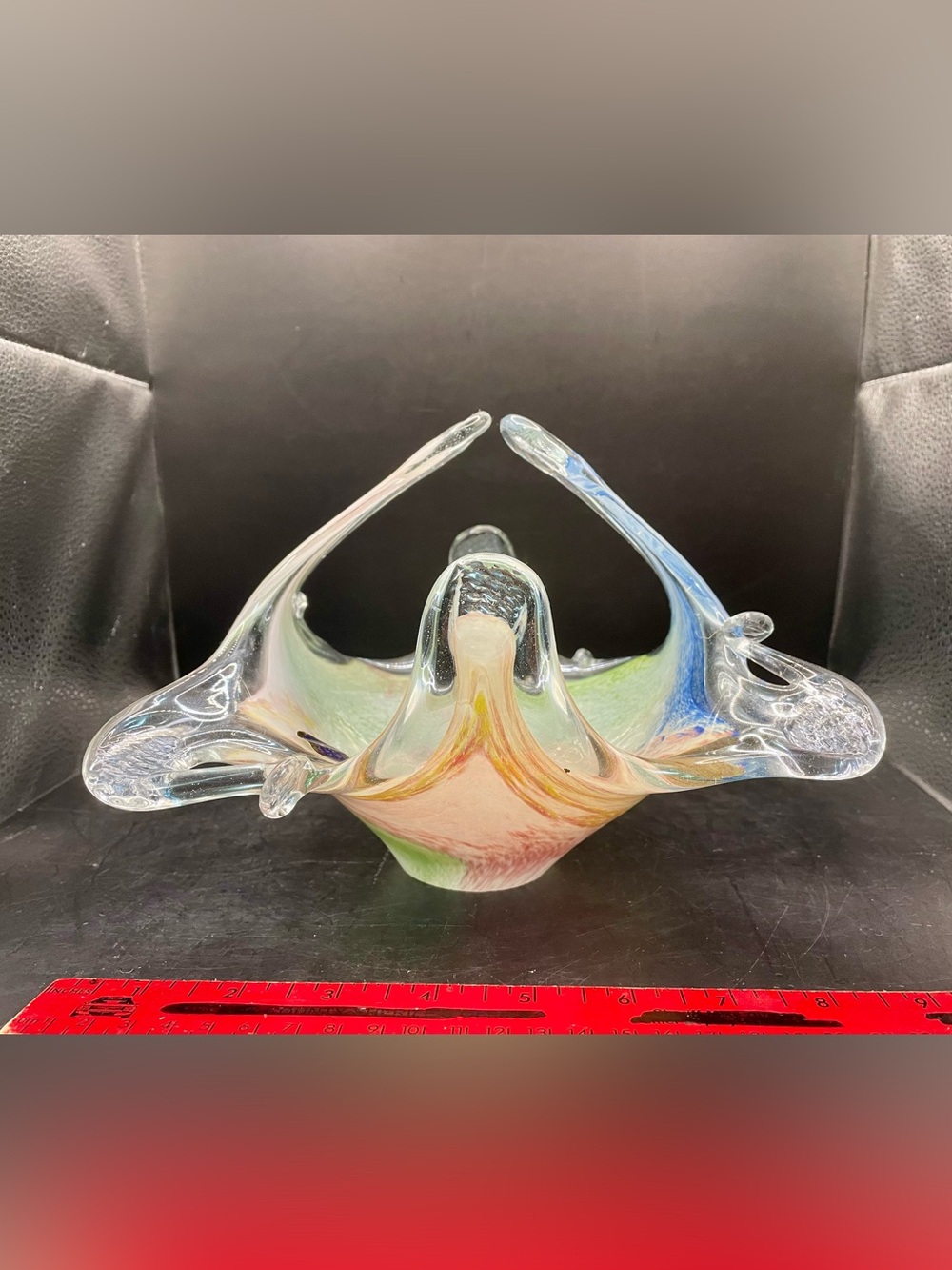Lavorazione  Arte Murano In the Style of Murano Naples Italy Art Glass Dish/Bowl